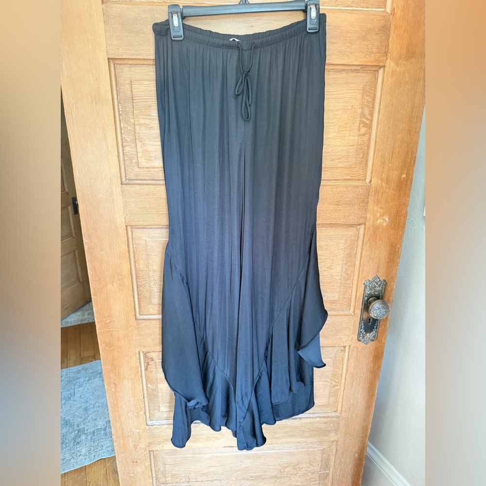 Victorias Secret Satin Wide Leg Pants Womens Medium - Picture 2 of 4